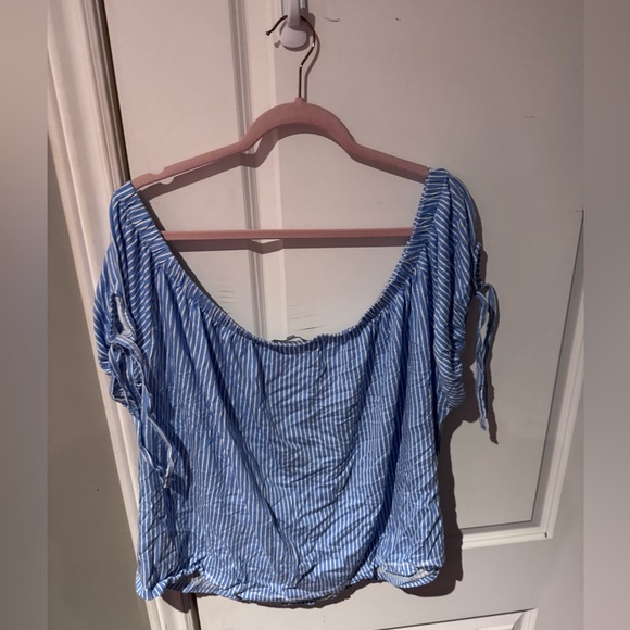 Principles Off-Shoulder Striped Shirt - Picture 2 of 2